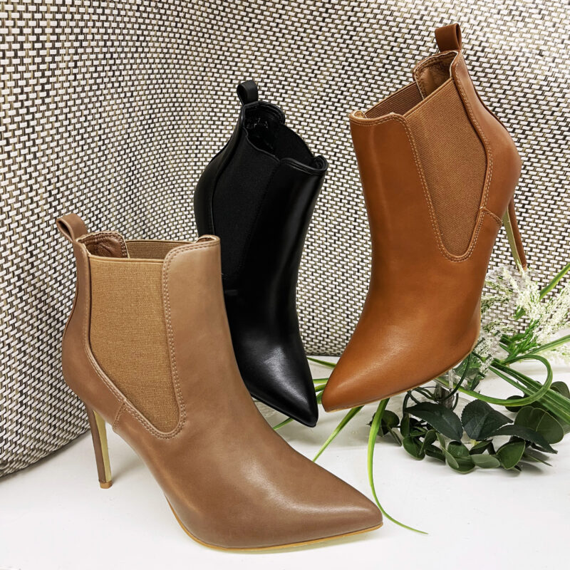 Ankle Pencil Heel Boots