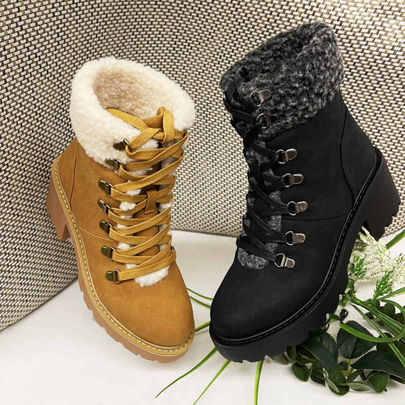 Winter Fur Block Heel Boots