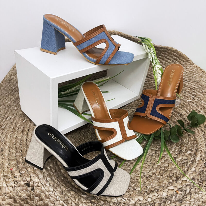 Open Block Heel Sandals