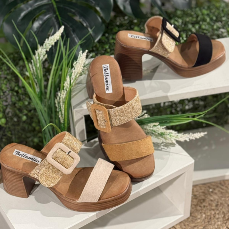 Wide Heel Slip-On