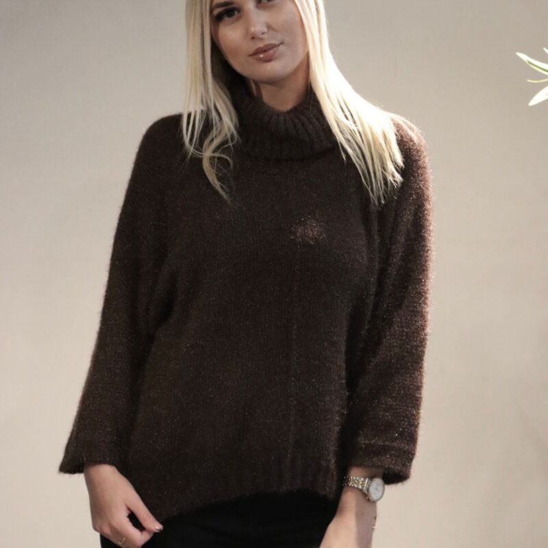 Knitted Polo Neck Sweater