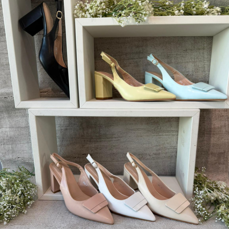 Buckle Slingback Heel