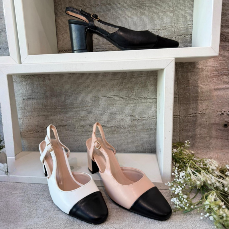 Two-Tone Cap Heels