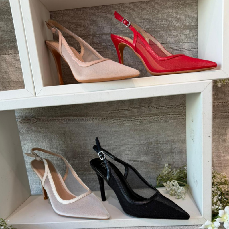 Sheer Mesh Stiletto