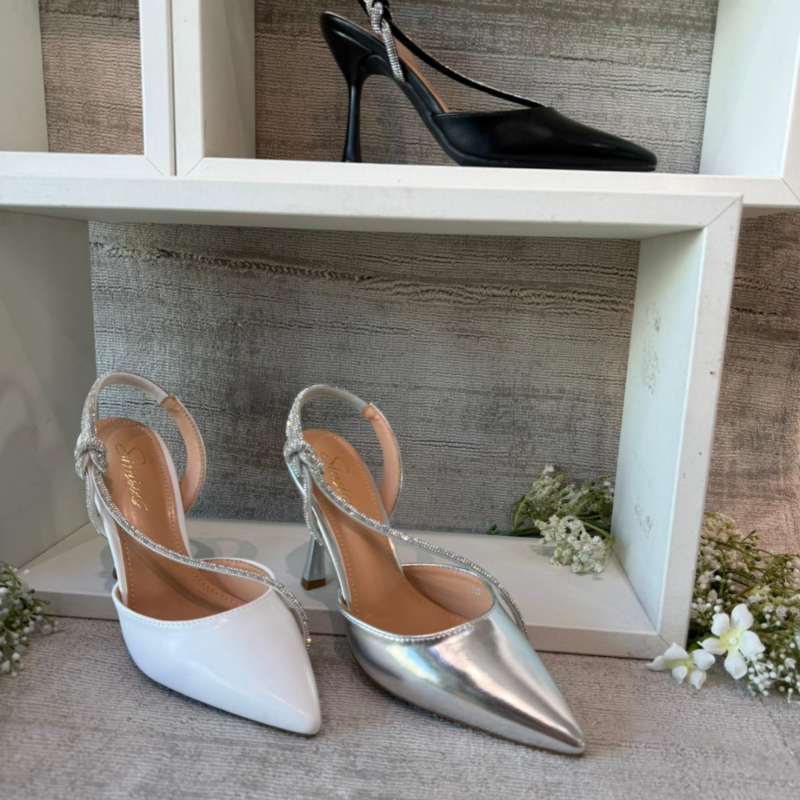 Crystal Strap Pointed Heels