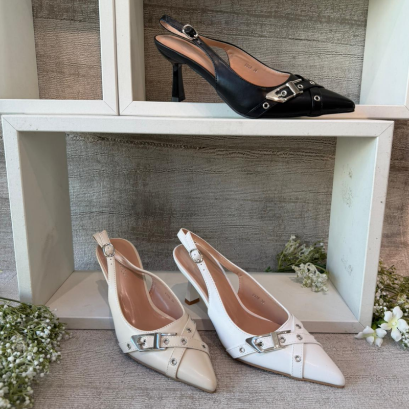 Urban Buckle Pointed Heels