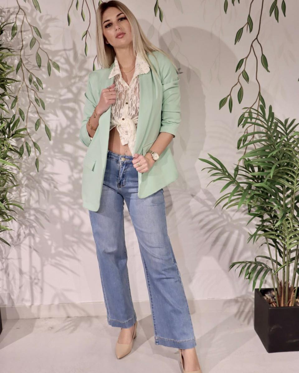 Lace Tie-Front Shirt