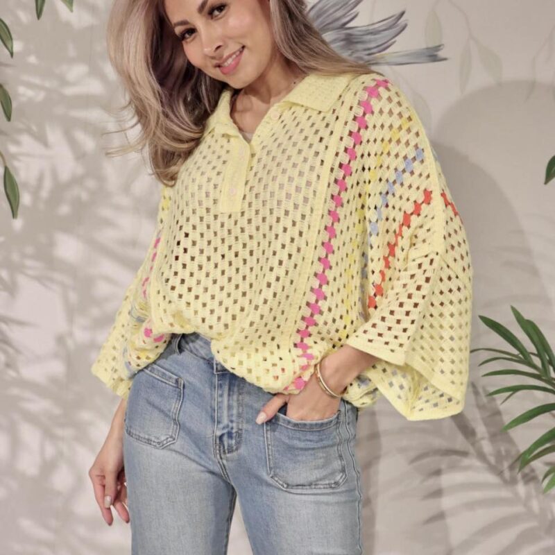 Crochet Polo Top