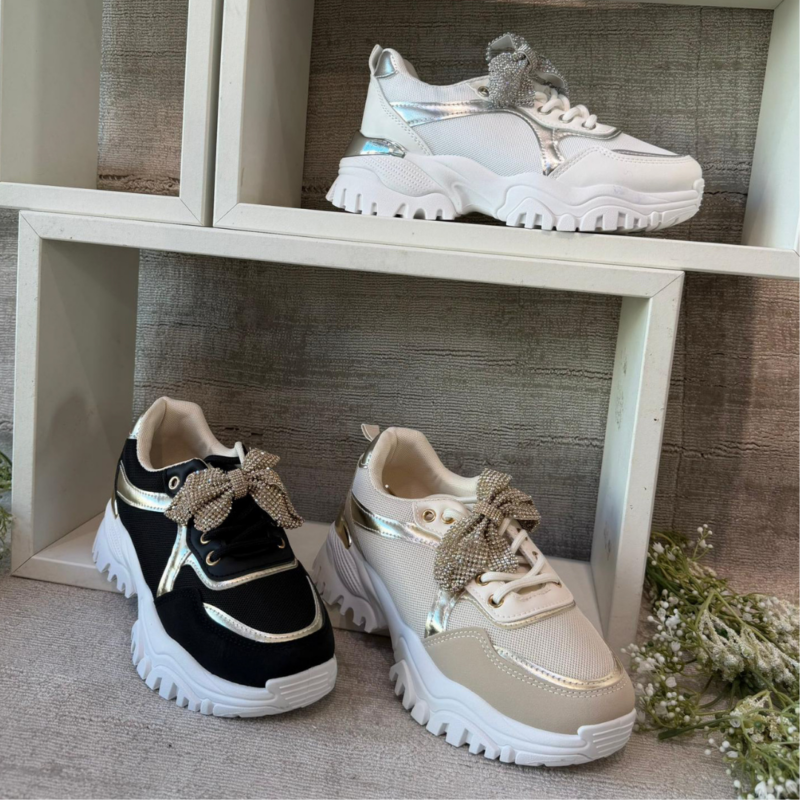 Glam Bow Chunky Sneaker