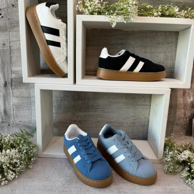 Classic Stripe Platform Sneakers