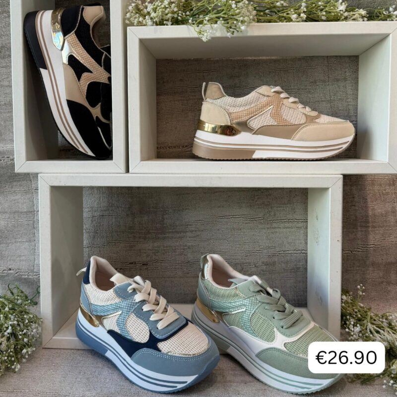 Chunky Platform Mesh Sneakers