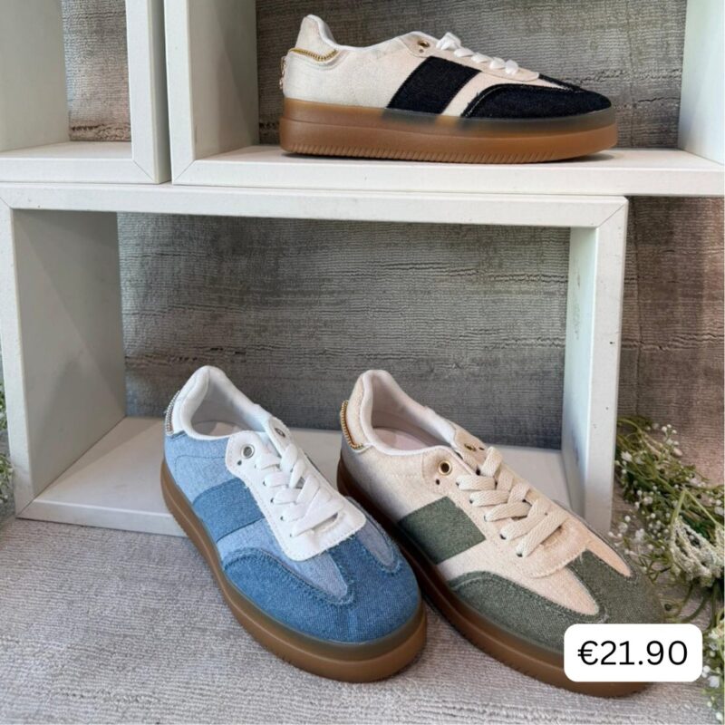 Casual Denim Gum Sole Sneakers