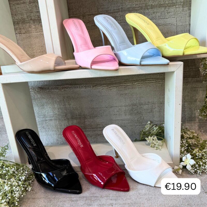 Open Toe Slip-On Heels