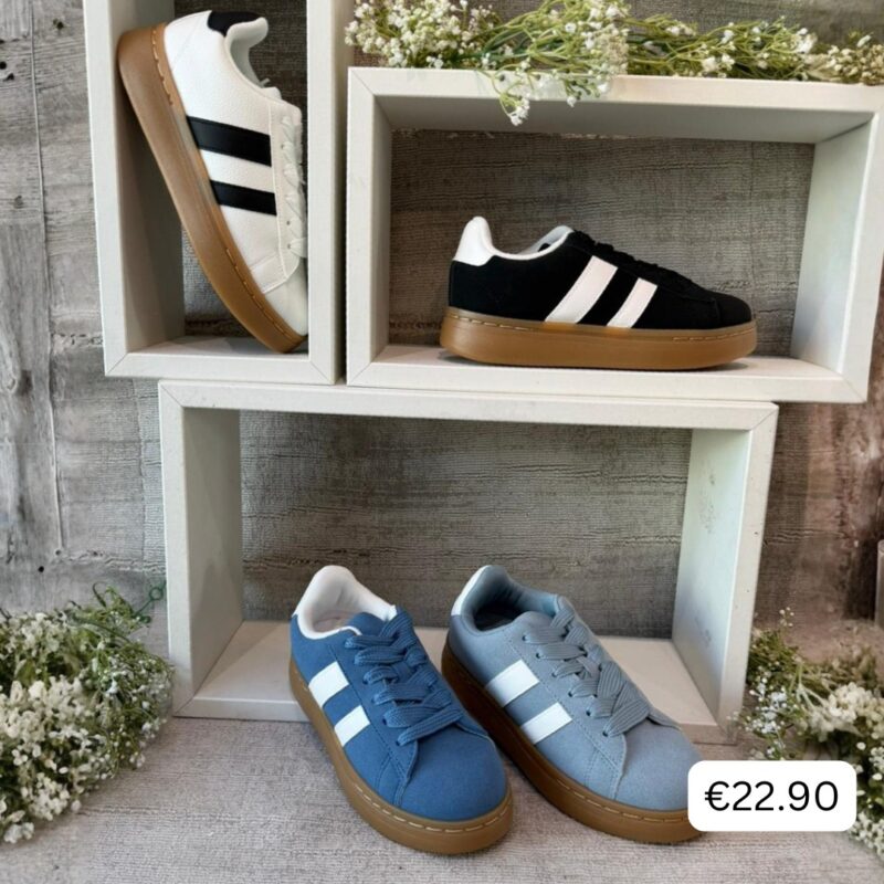 Classic Stripe Gum Sole Sneakers