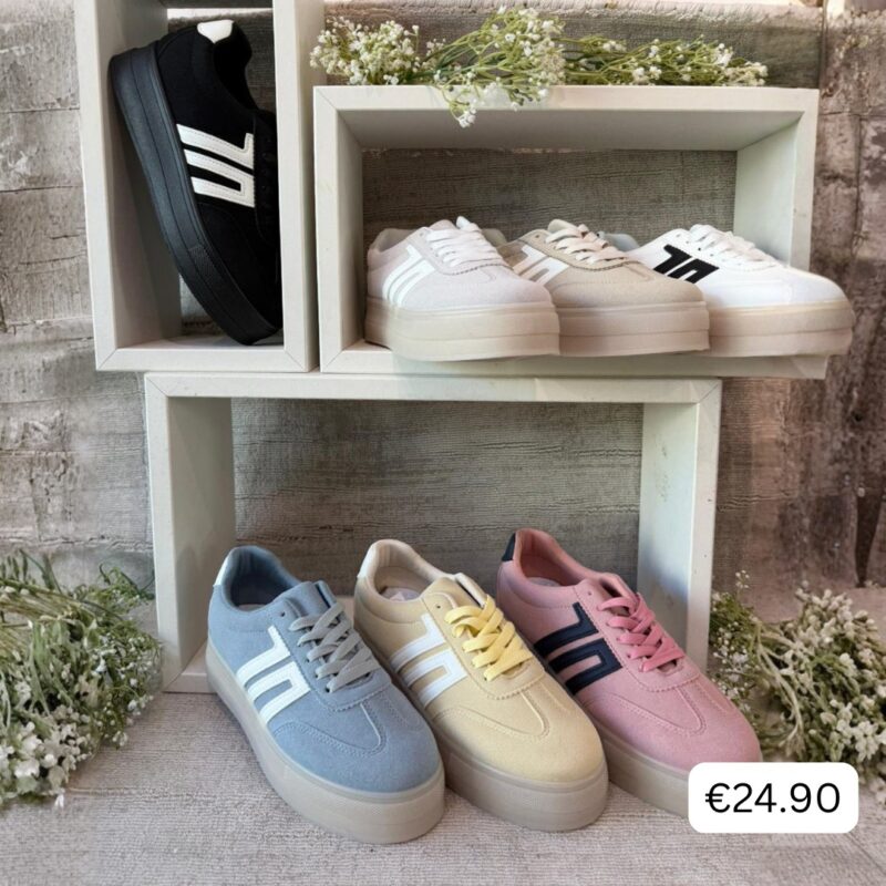 Classic Stripe Platform Sneakers