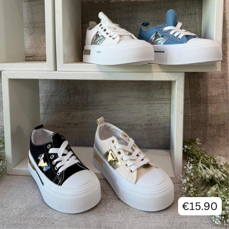 Platform Canvas Letter Sneakers