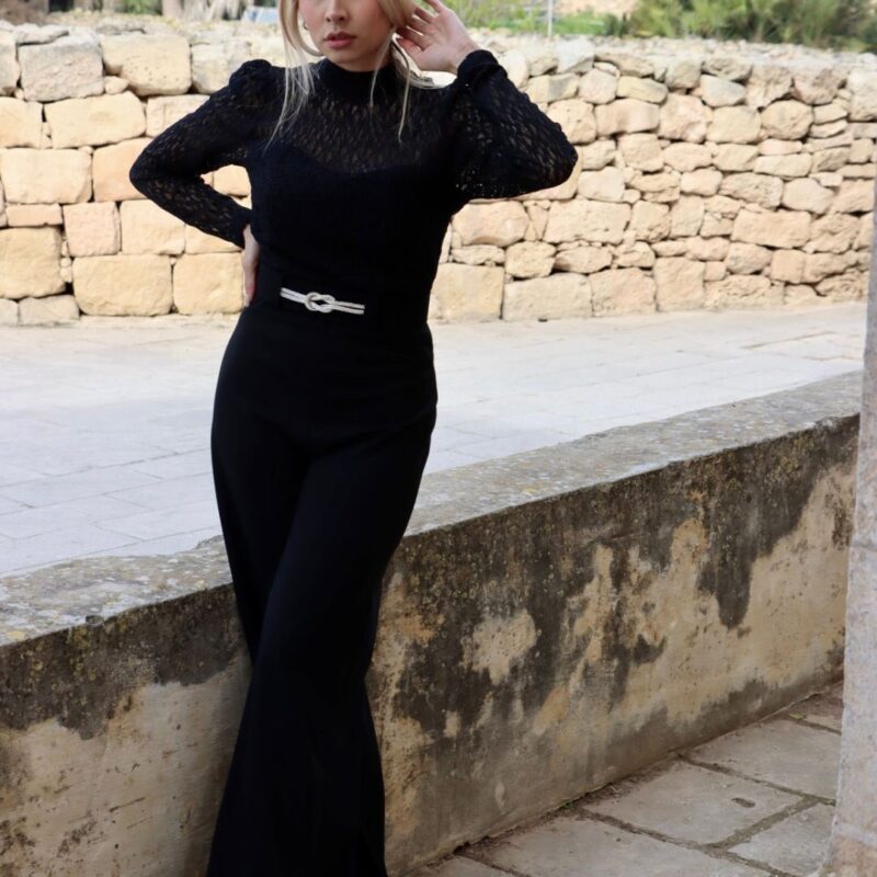 Midnight Elegance Lace Jumpsuit