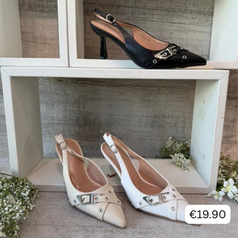 Buckle Strap Slingback Heels