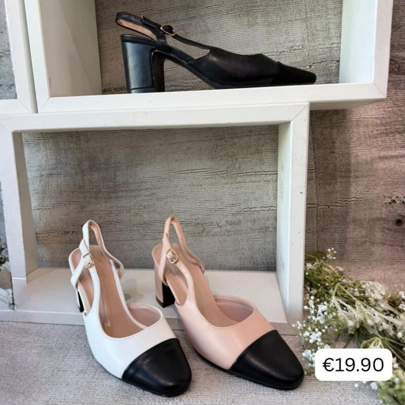 Cap Toe Slingback Heels