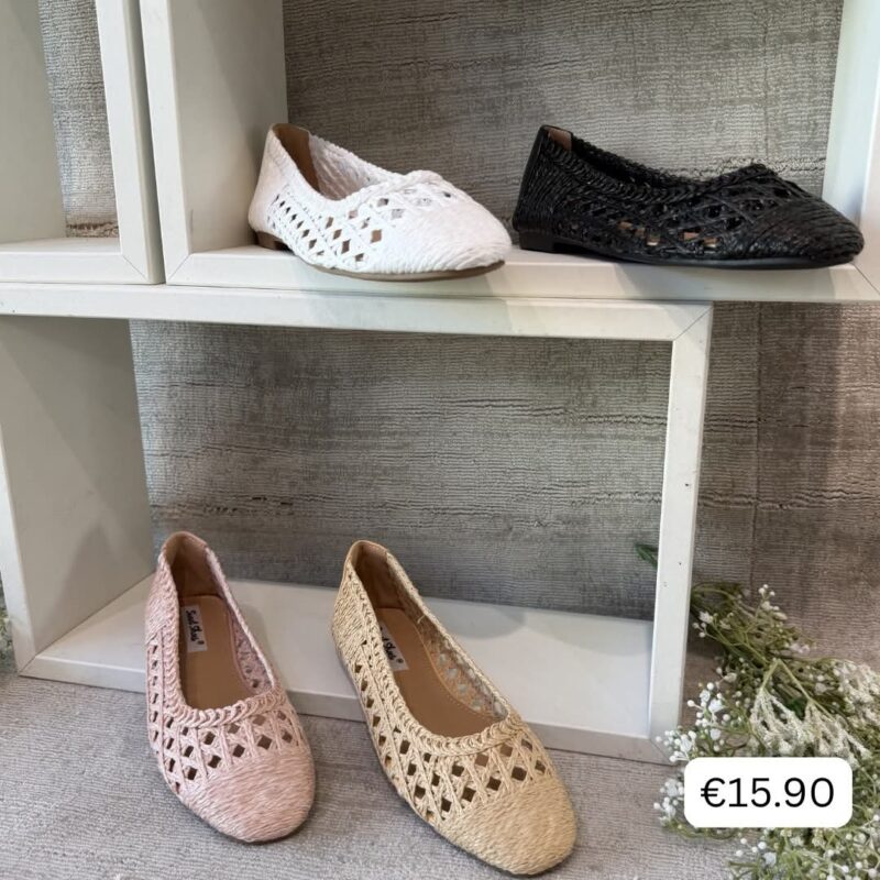 Woven Cutout Ballet Flats