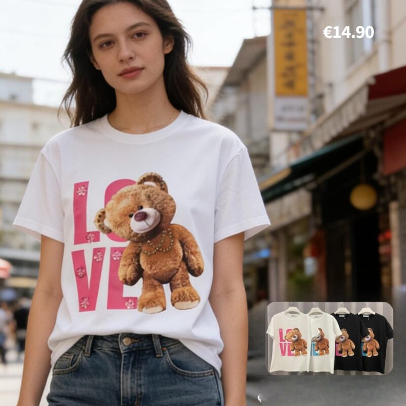 Vintage Portrait Graphic Short-Sleeve Top