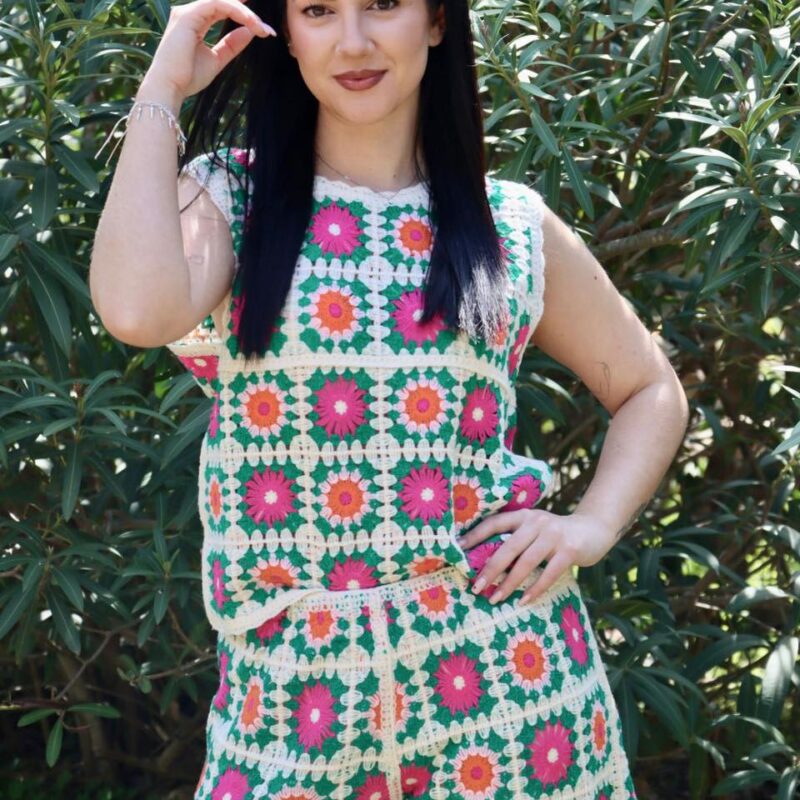 Granny Square Crochet Shorts