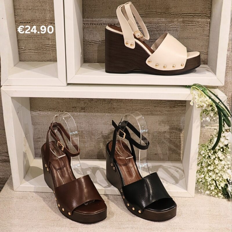 Studded Platform Wedge Sandals