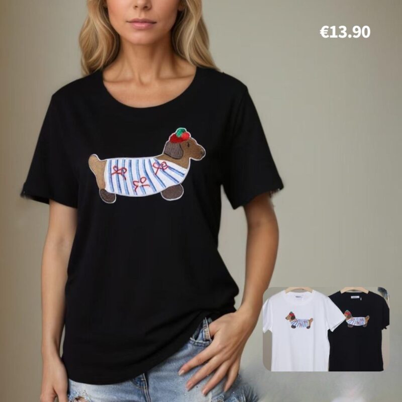 Abstract Face Graphic Short-Sleeve Top