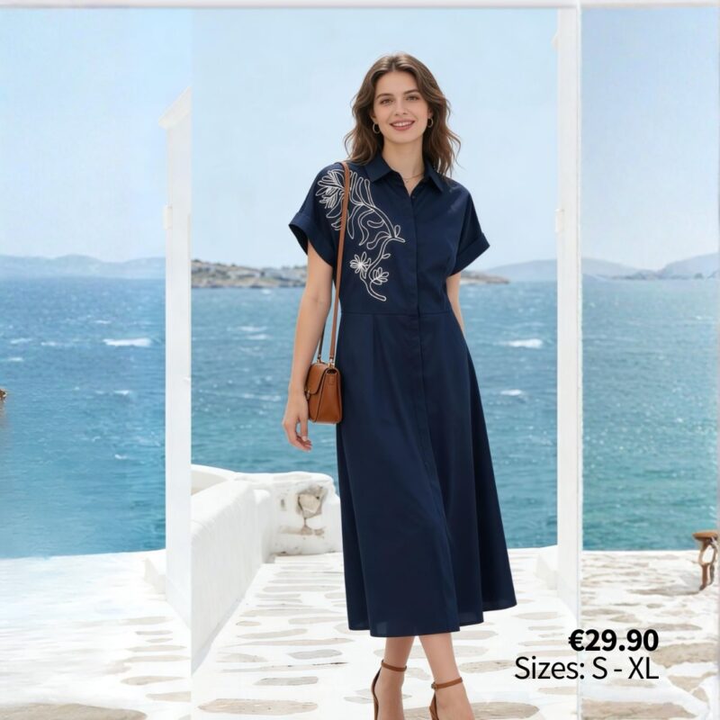 A-Line Midi Shirt Dress