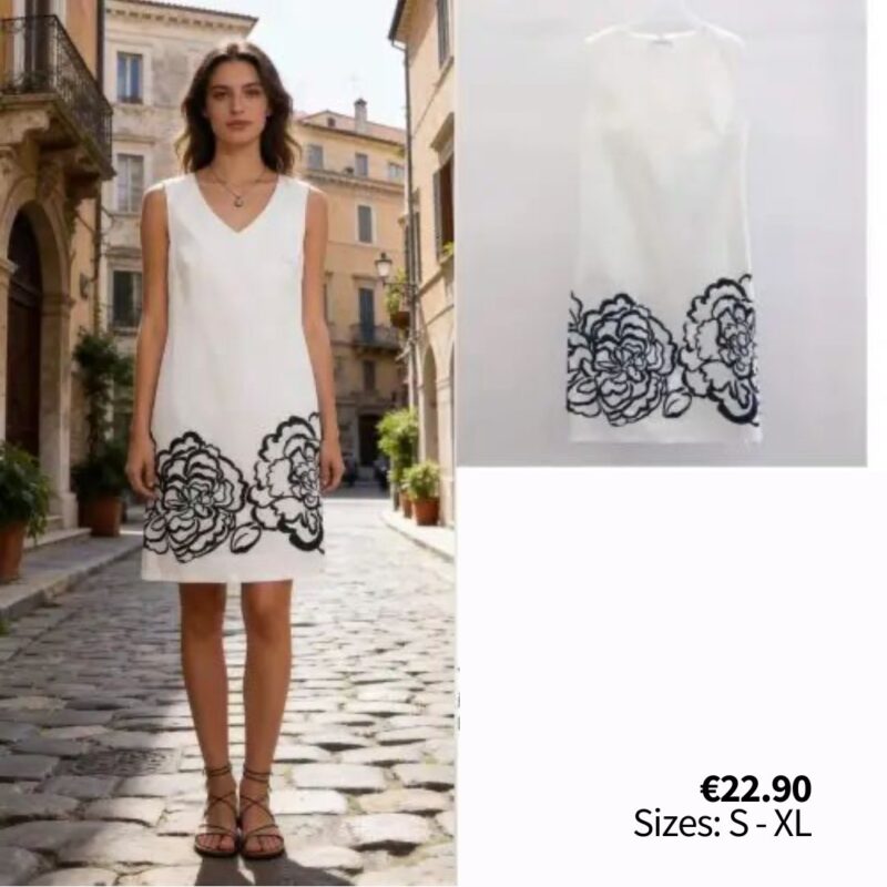 Minimalist Sleeveless V-Neck Shift Dress