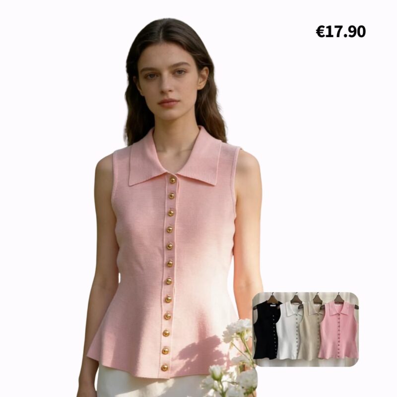 Contrast Trim Knit Tank Top