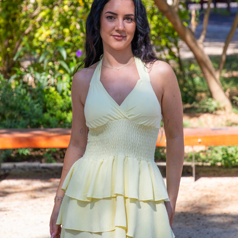 Sun-Kissed Halter-Neck Ruffle Mini
