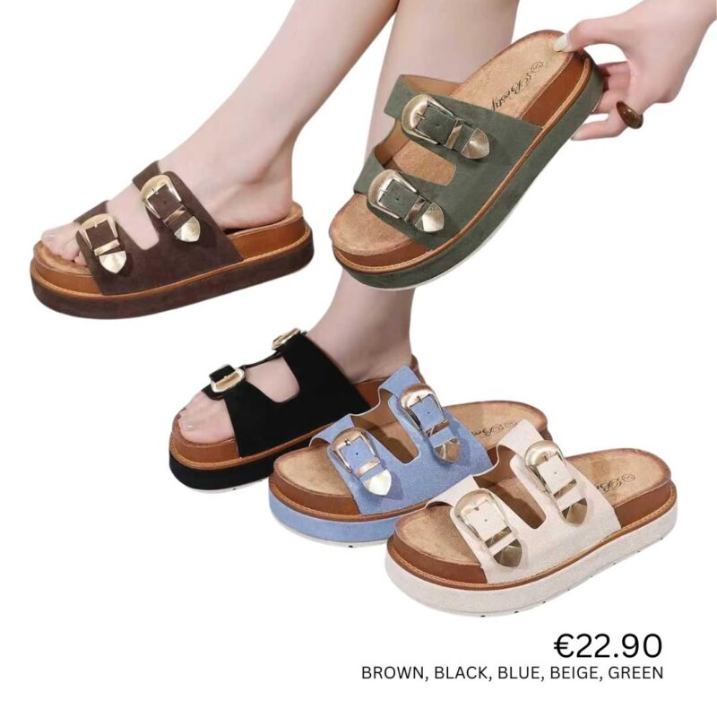 Women's Double Buckle Sandals