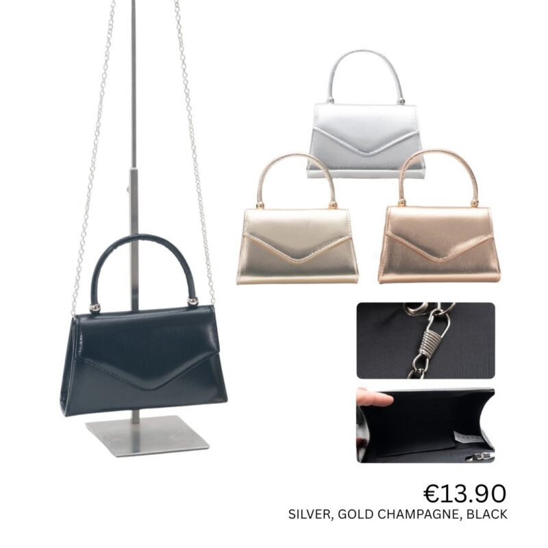 Metallic Envelope Evening Clutch Bag