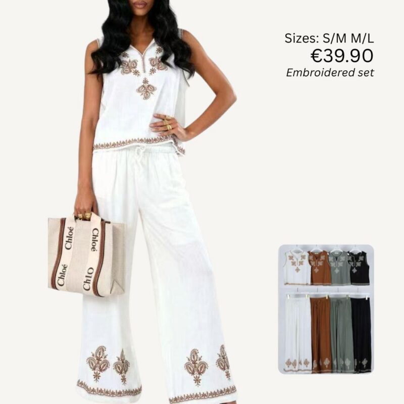 Embroidered Lounge Set
