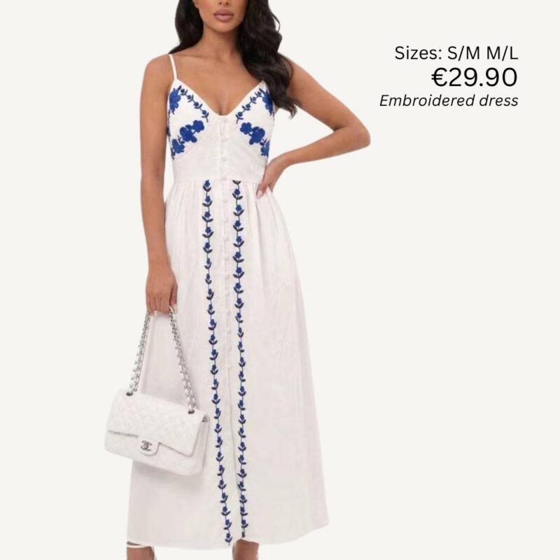 Floral Embroidered Maxi Dress