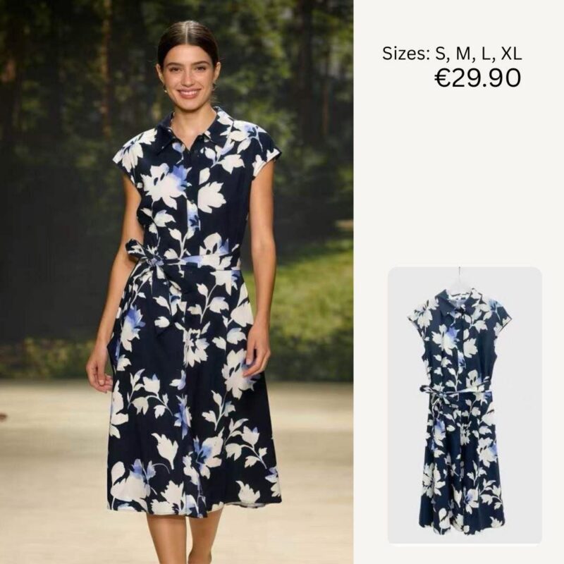 Floral Shirt Midi Dress