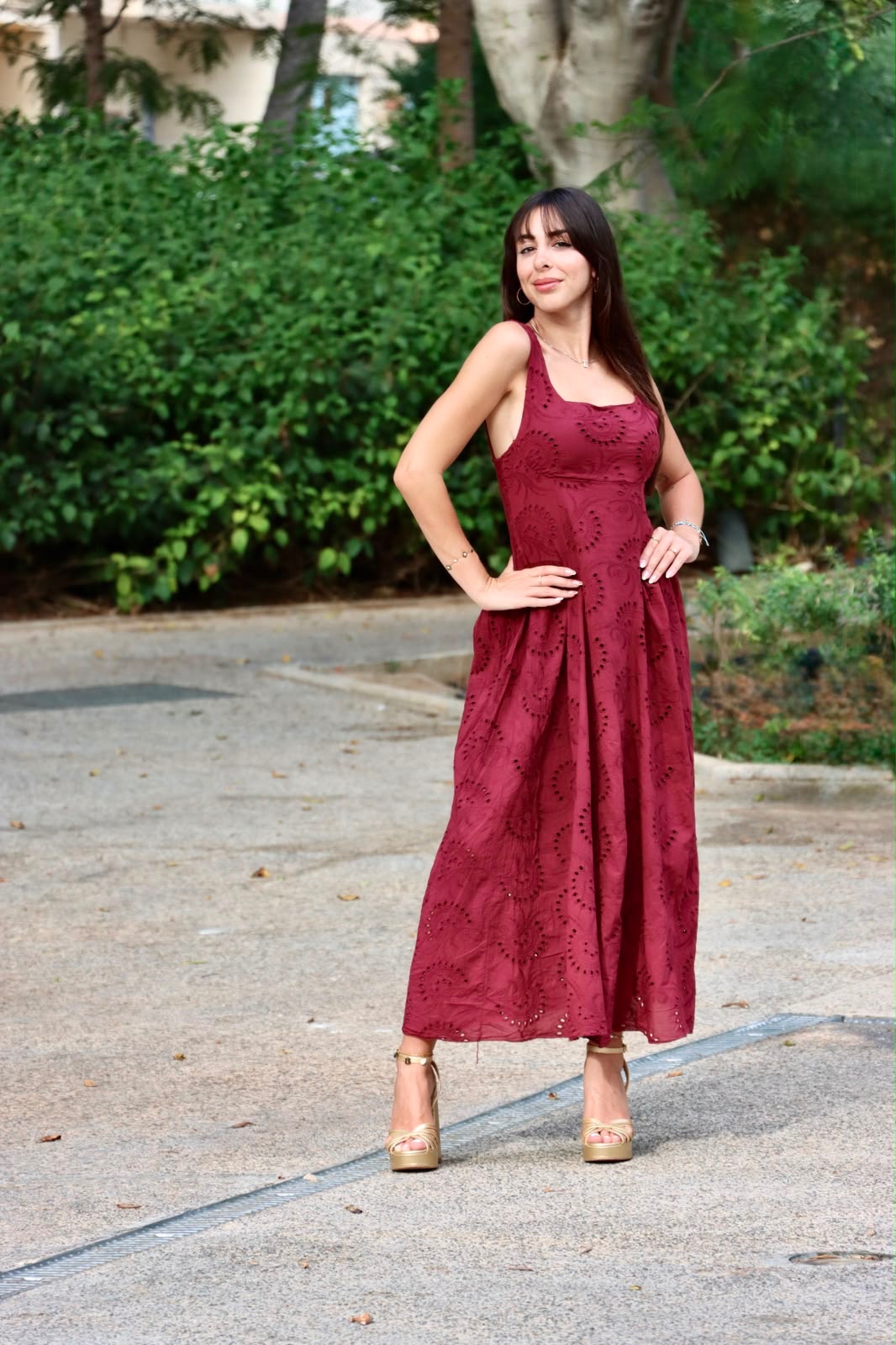 Embroidered Maxi Dress