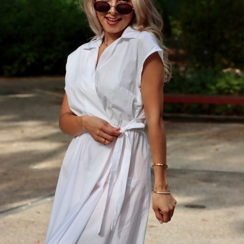 Sleeveless Wrap Dress