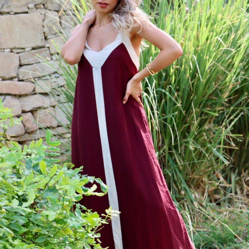 Color-Block Maxi Dress