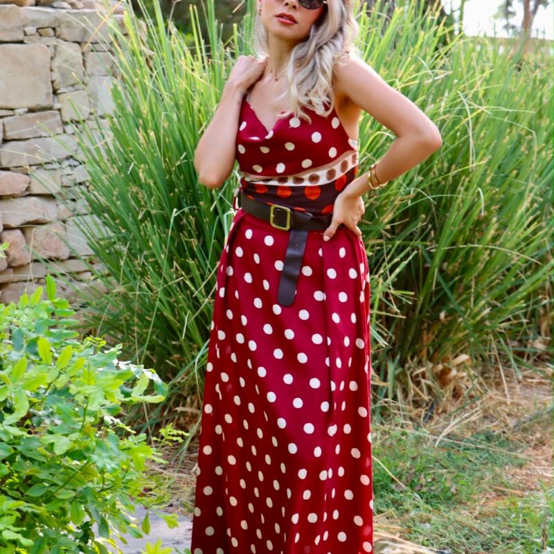 Polka Dot Maxi Dress
