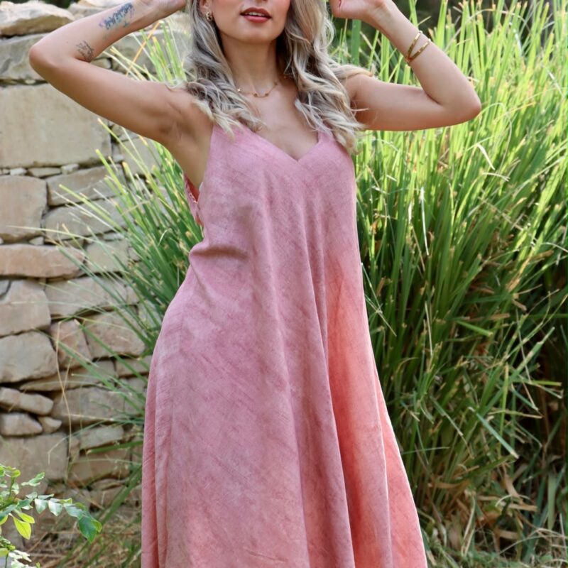 V-Neck Midi Dress