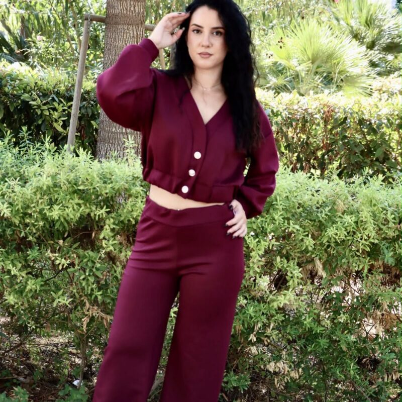 Cropped Button-Up & Trousers Set